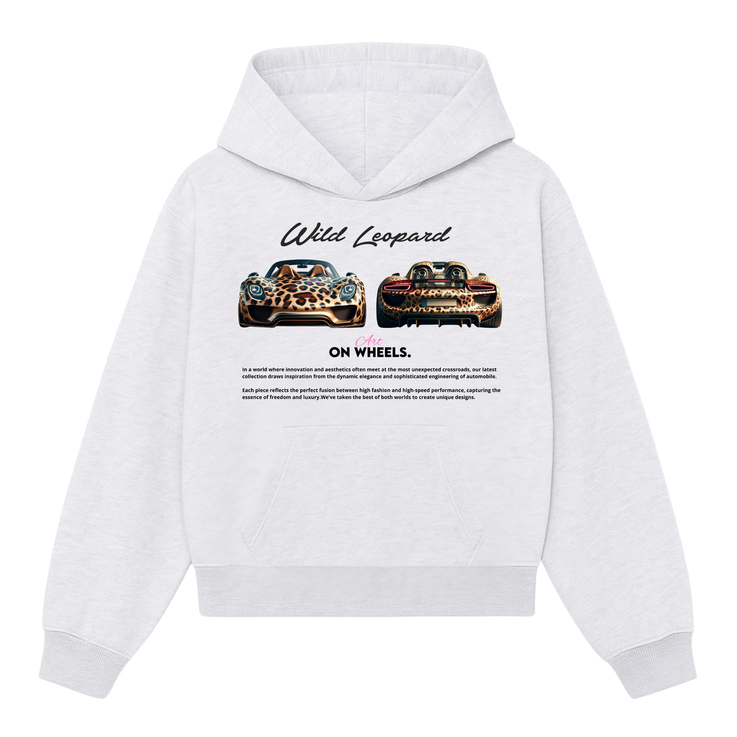 Grey Wild Leopard Regular Hoodie
