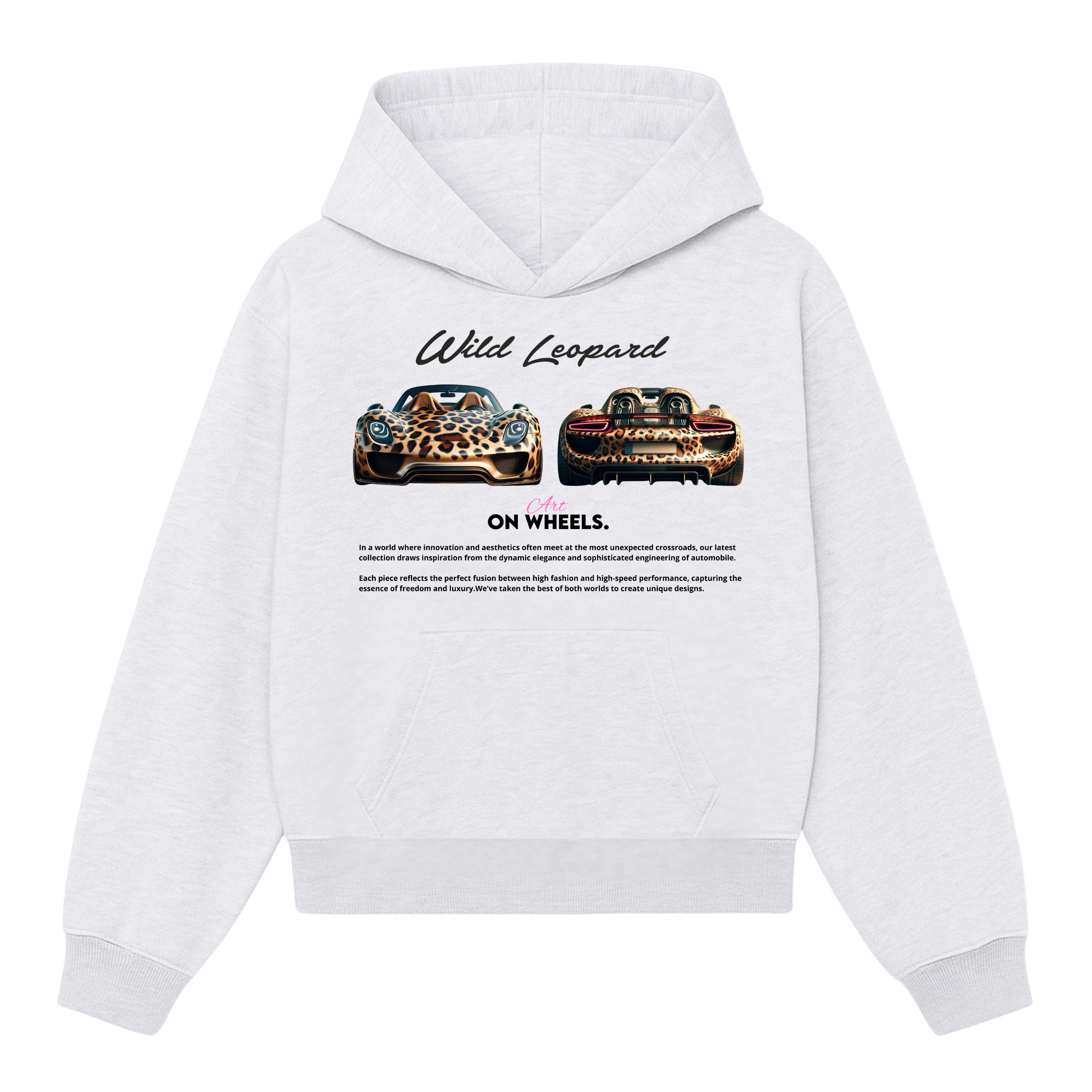 Grey Wild Leopard Regular Hoodie
