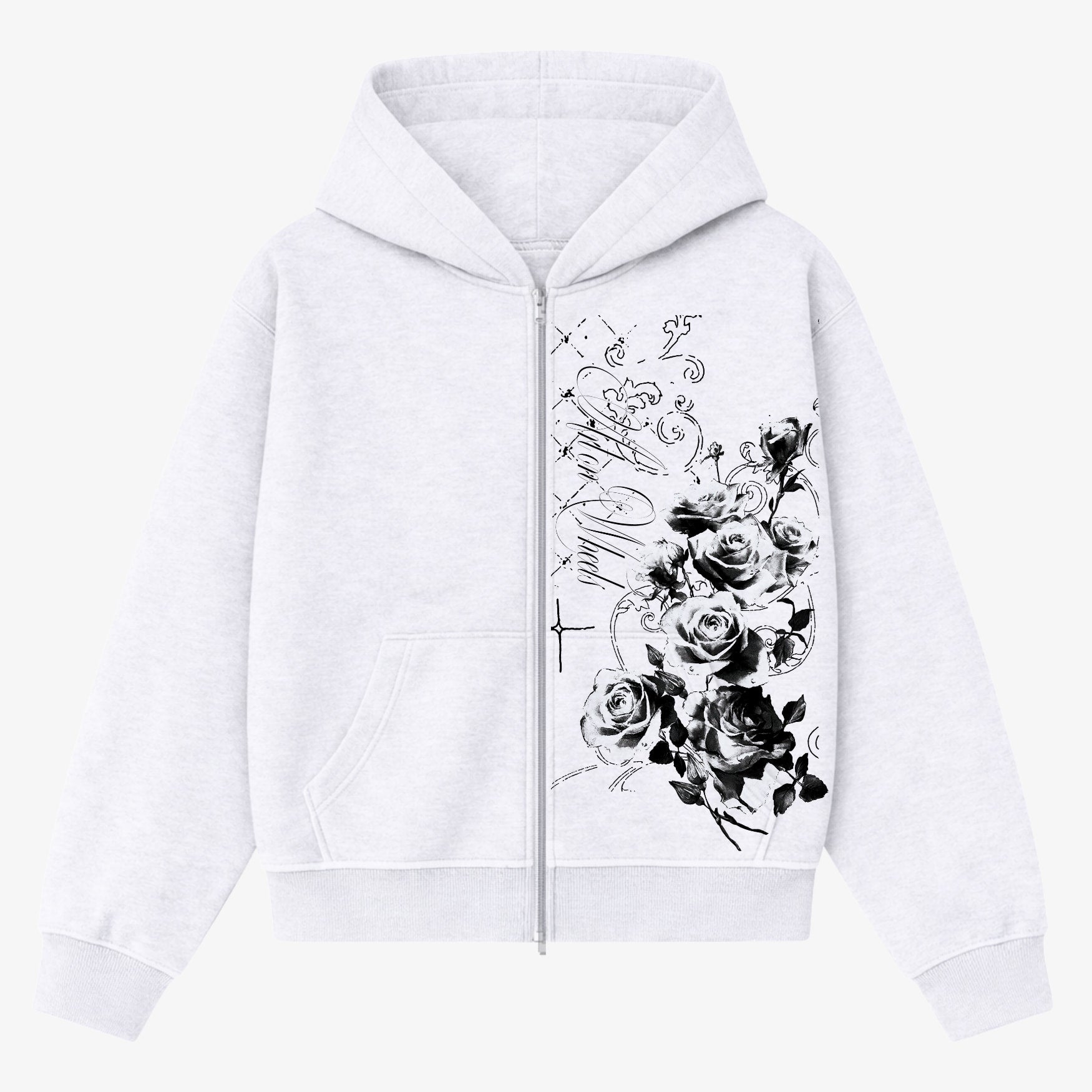 Midnight Roses Zip Hoodie