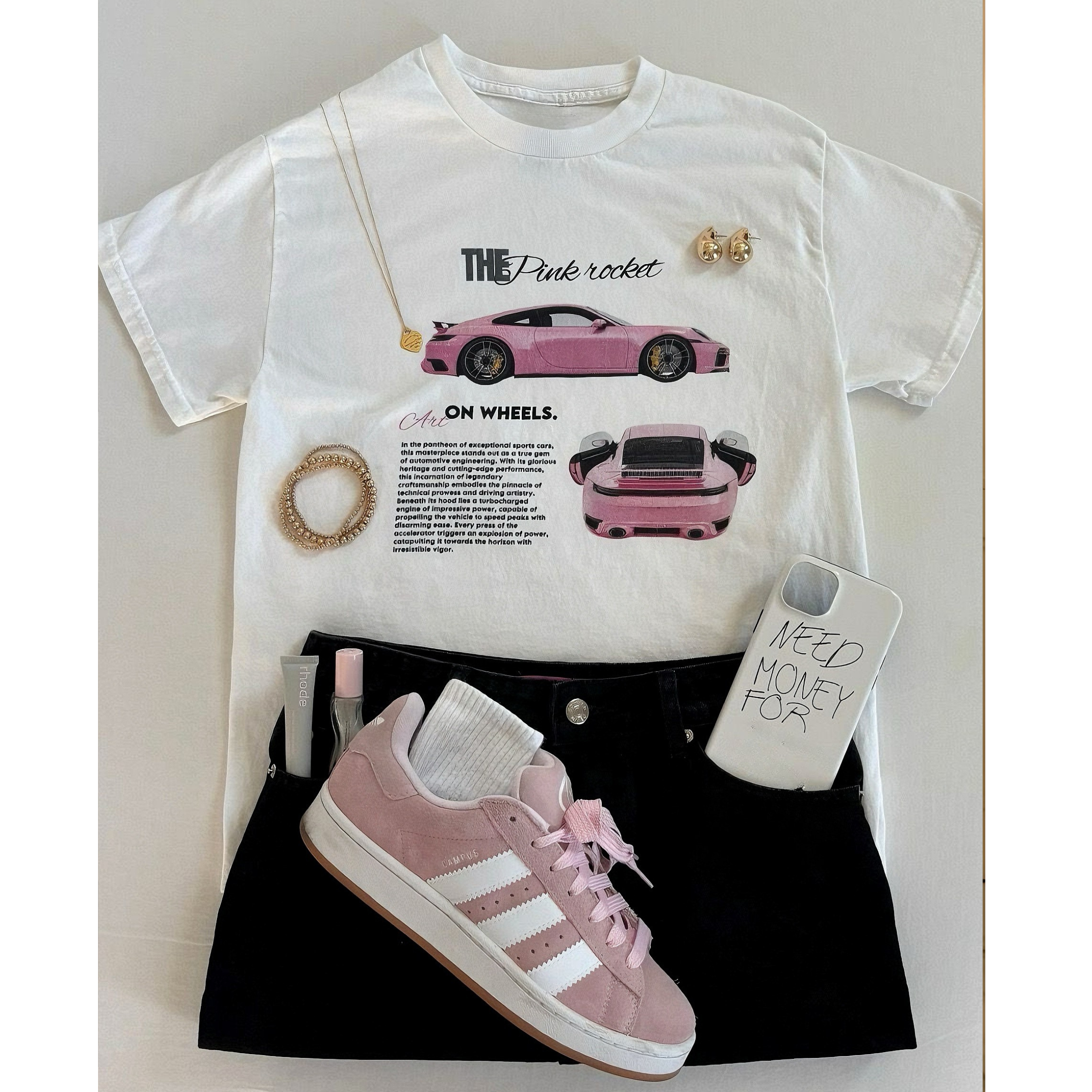 Pink rocket tee