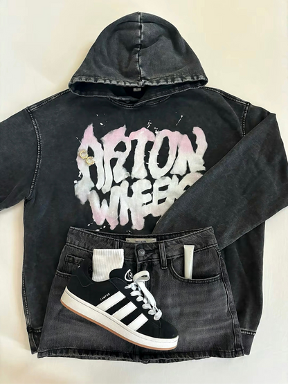 ARTONWHEELS Graff washed hoodie