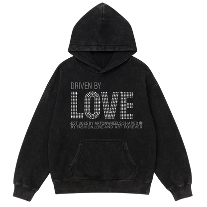 Driven by LOVE Rhinestone Hoodie