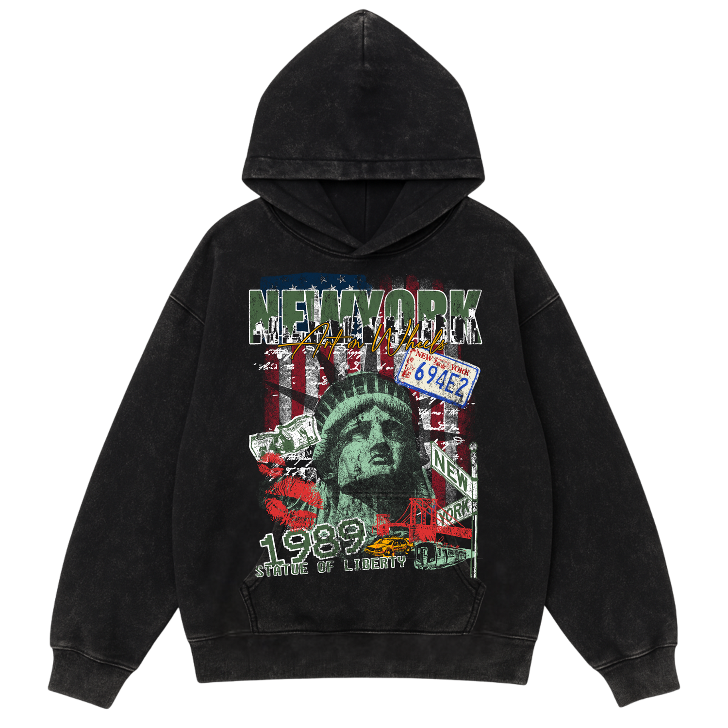 New York Vintage Washed Hoodie