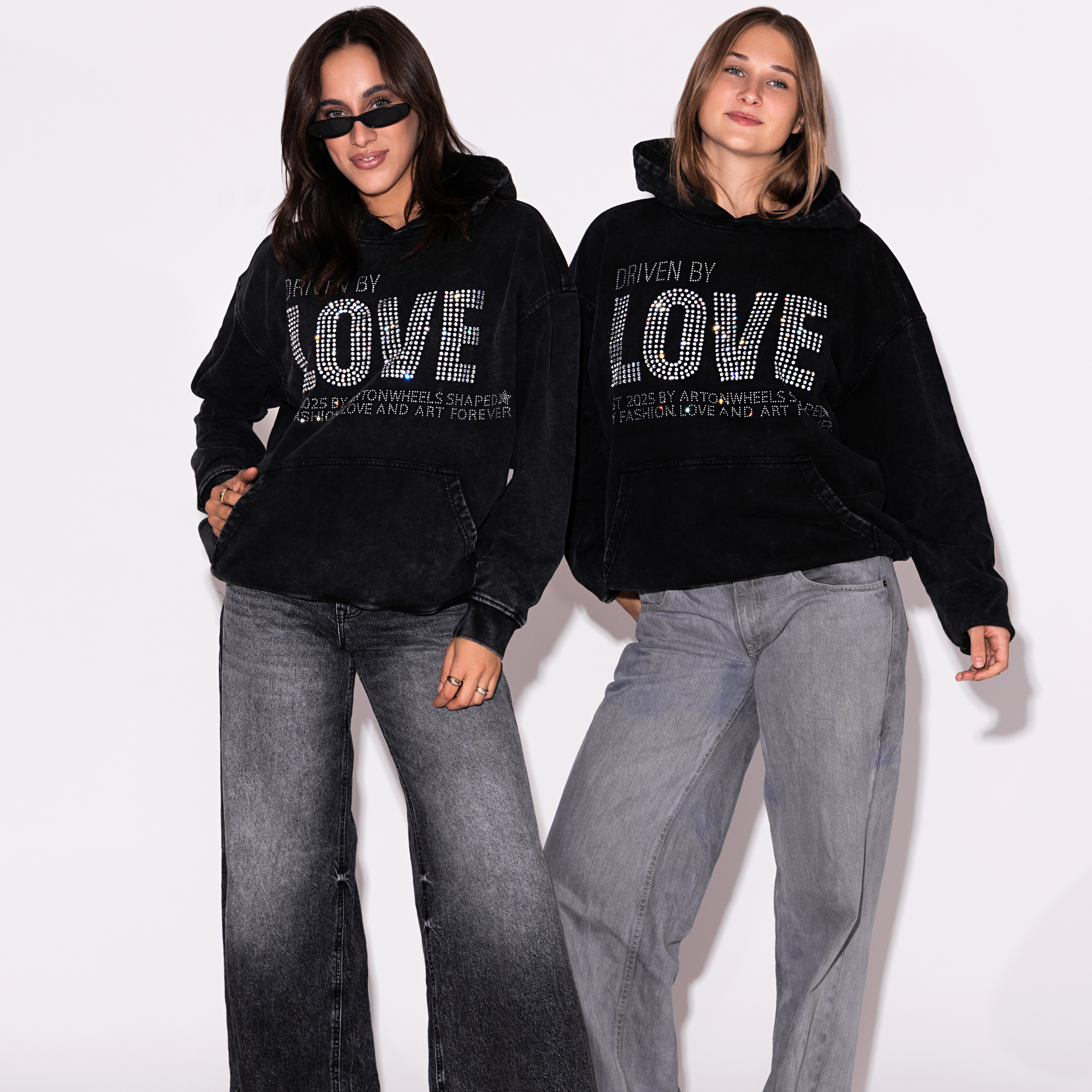 Driven by LOVE Rhinestone Hoodie
