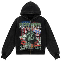 Vintage NEW YORK Zip Hoodie