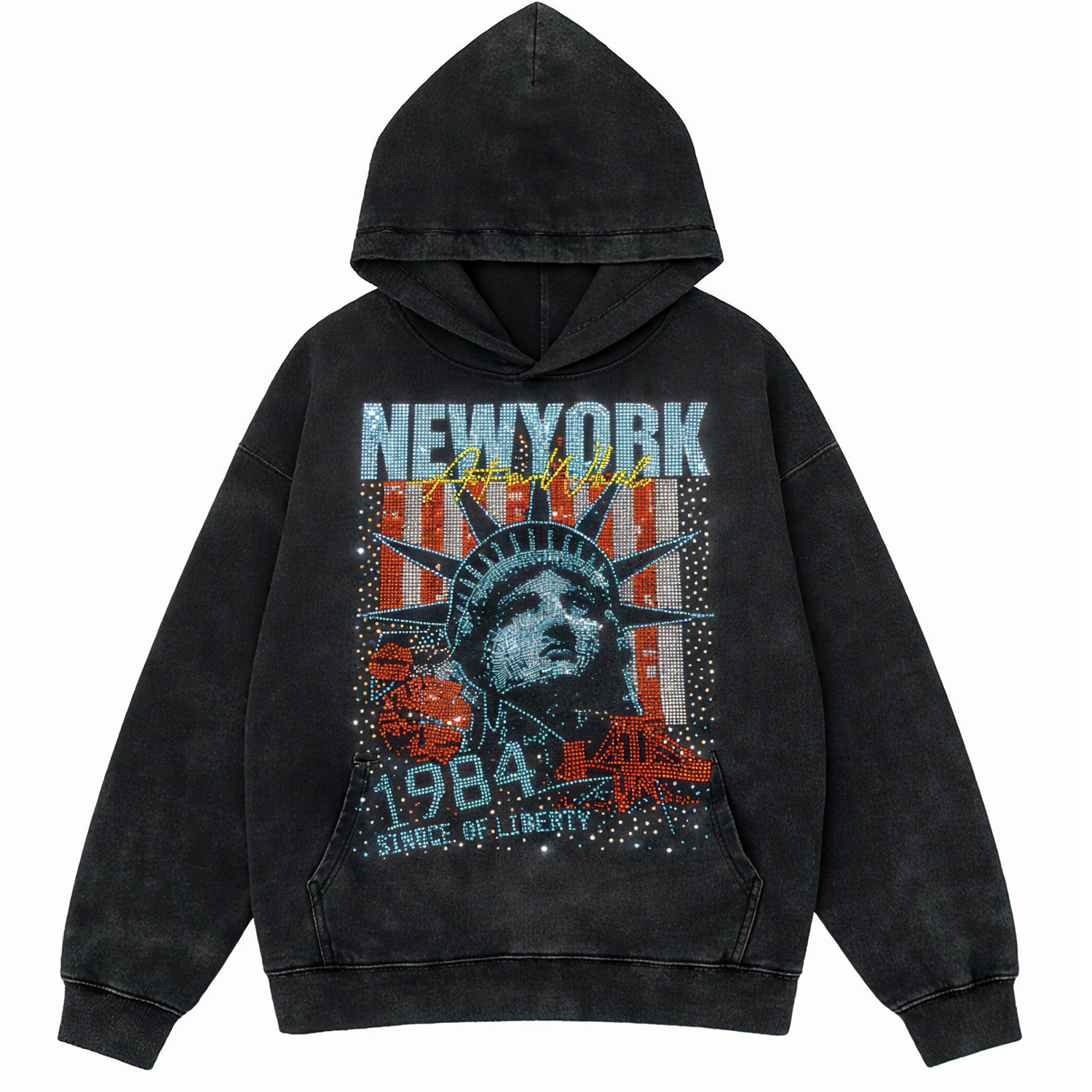 NYC Rhinestone Hoodie