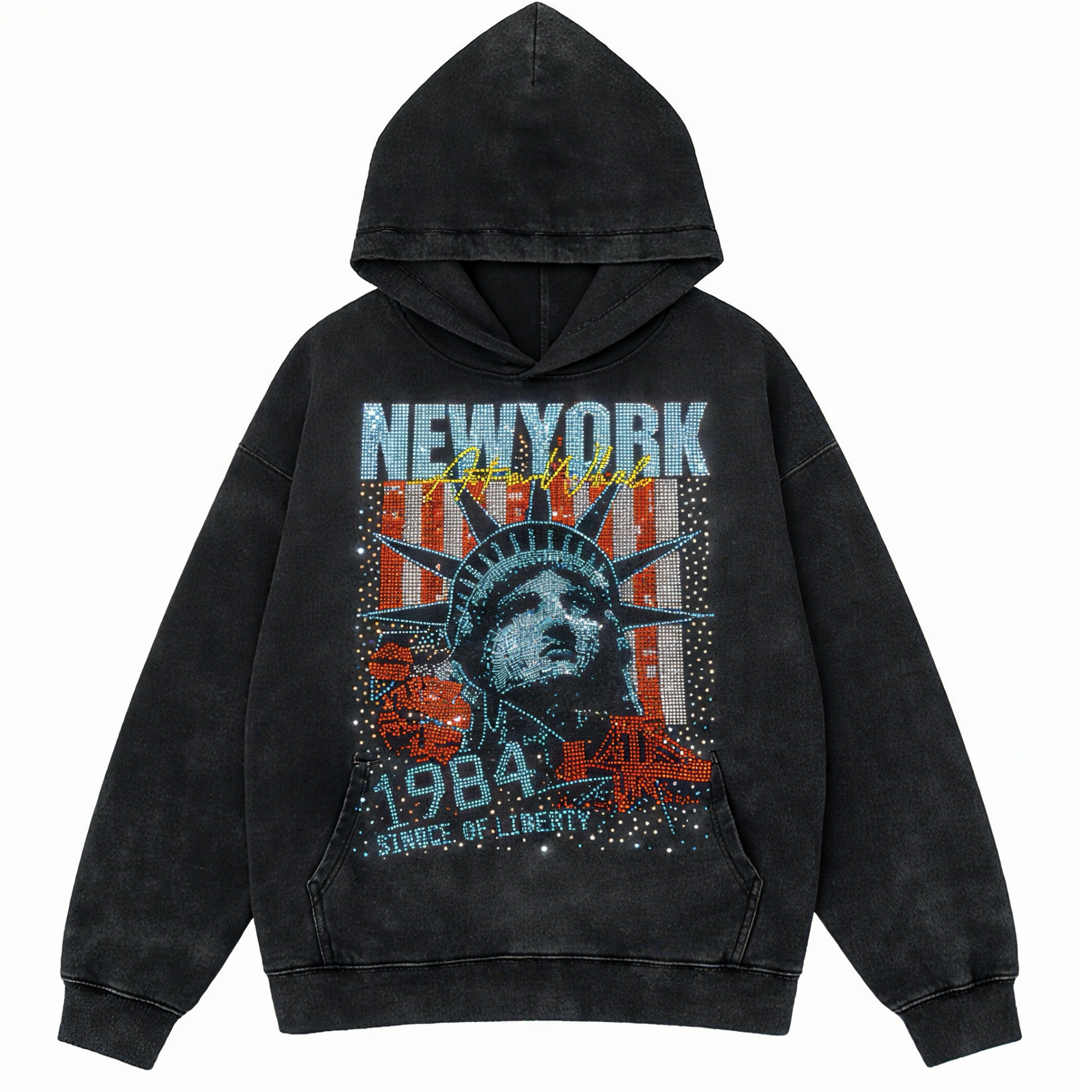 NYC Rhinestone Hoodie