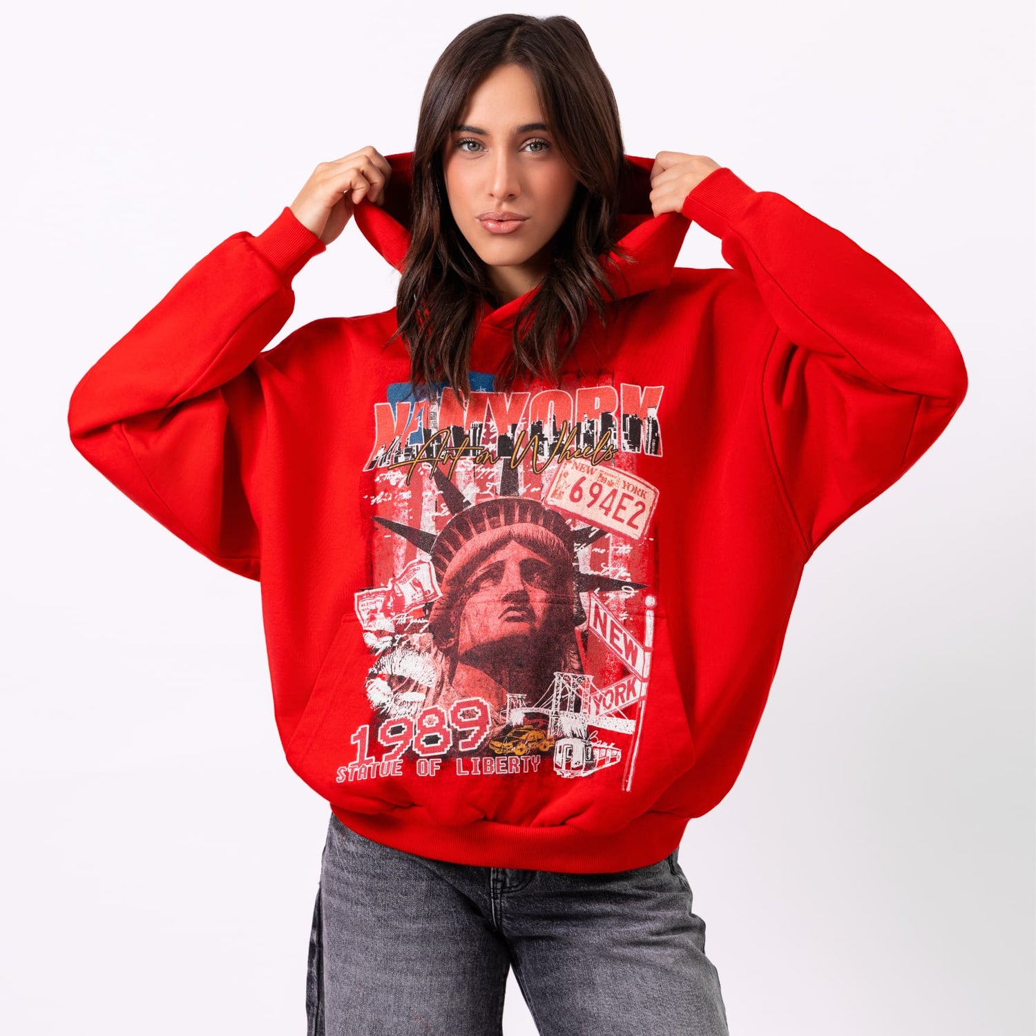 Red New York Hoodie