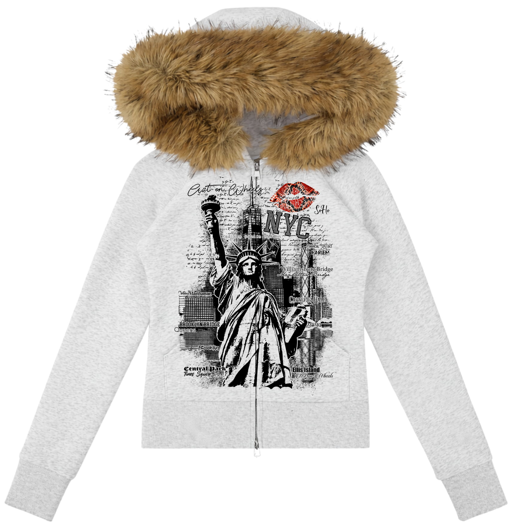 Icon Slim Faux Fur Hoodie