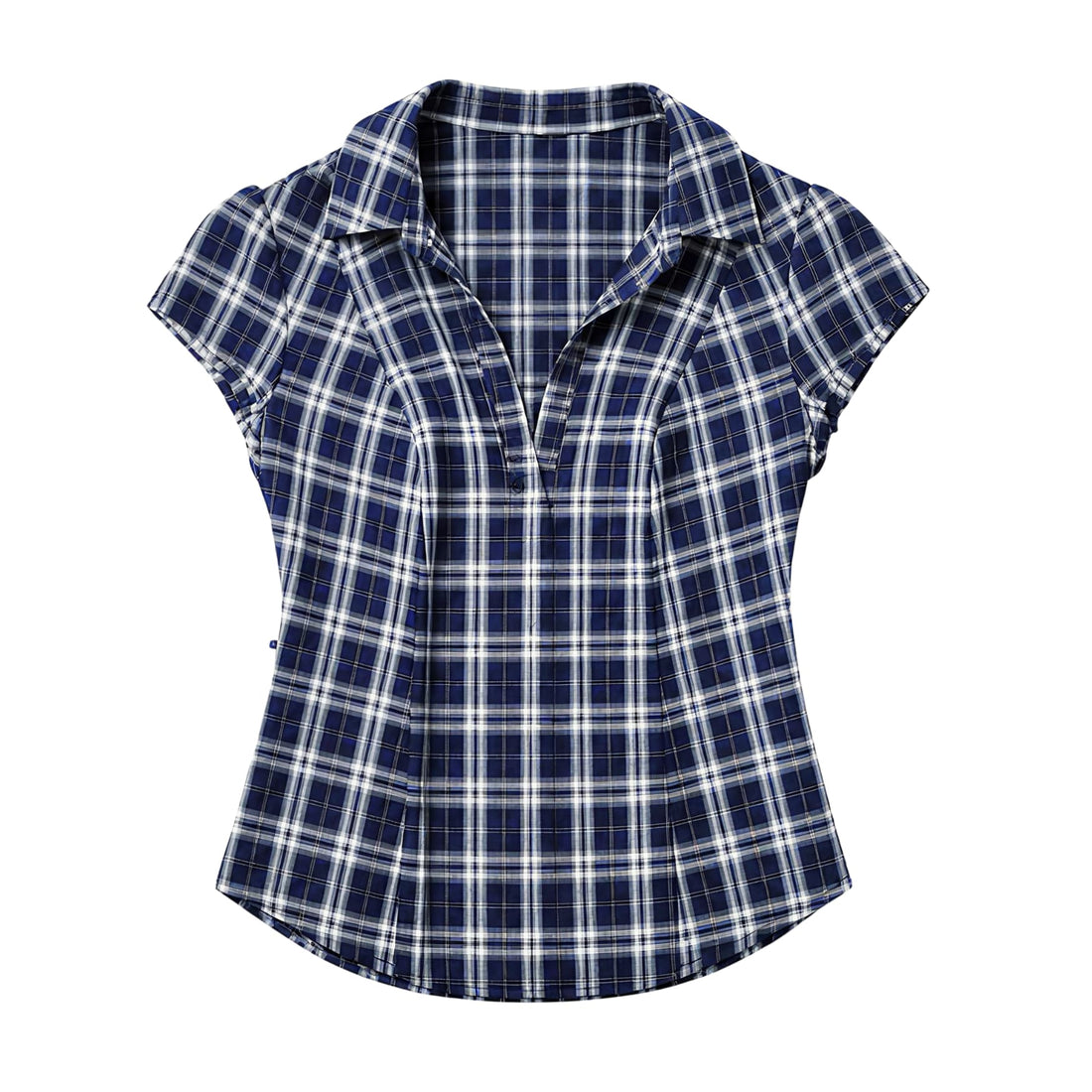 Blue Plaid Short Sleeve Shirt