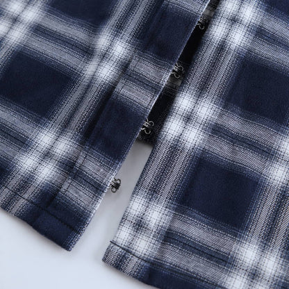 Blue Plaid Short Sleeve Shirt