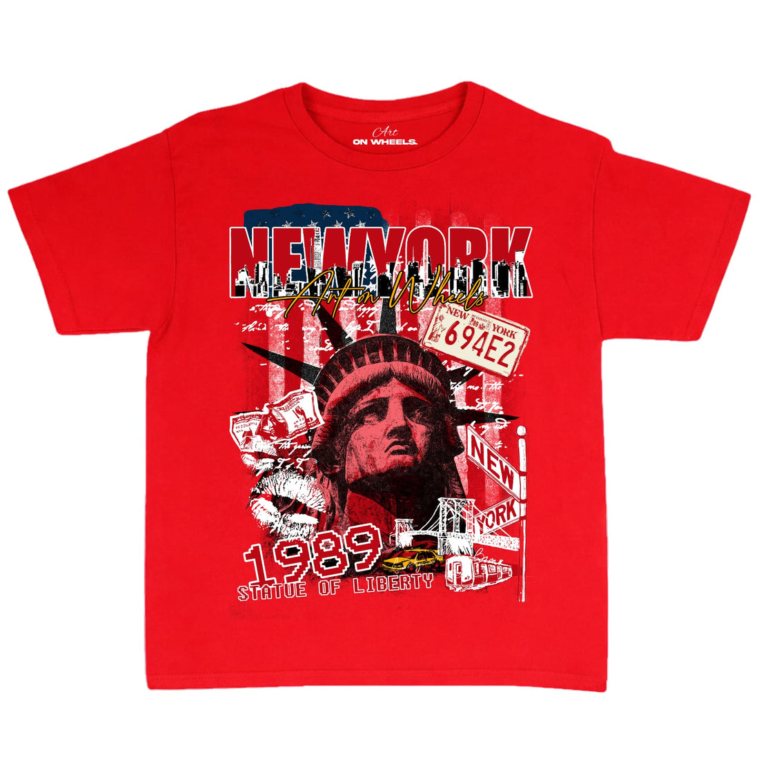 Red NYC Baby Tee