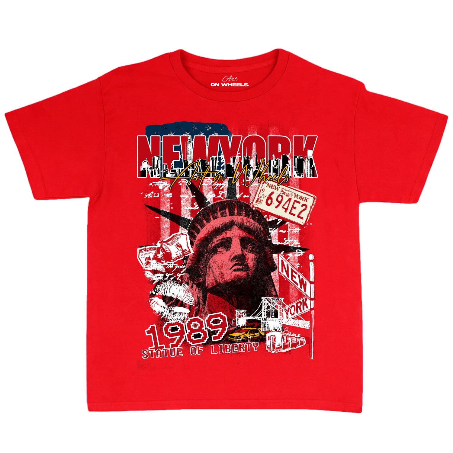Red NYC Baby Tee