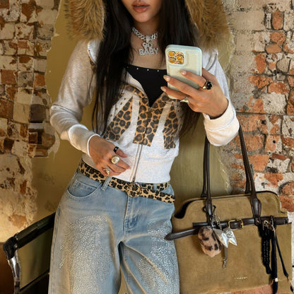 Leopard Fur Hoodie