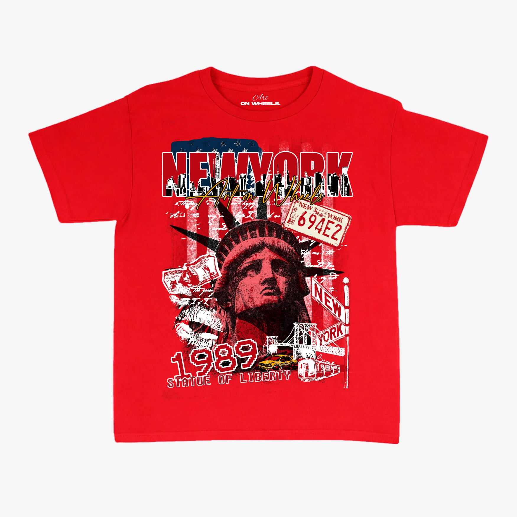 Red NYC Baby Tee