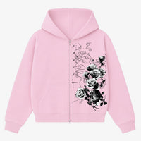 Midnight Roses Zip Hoodie