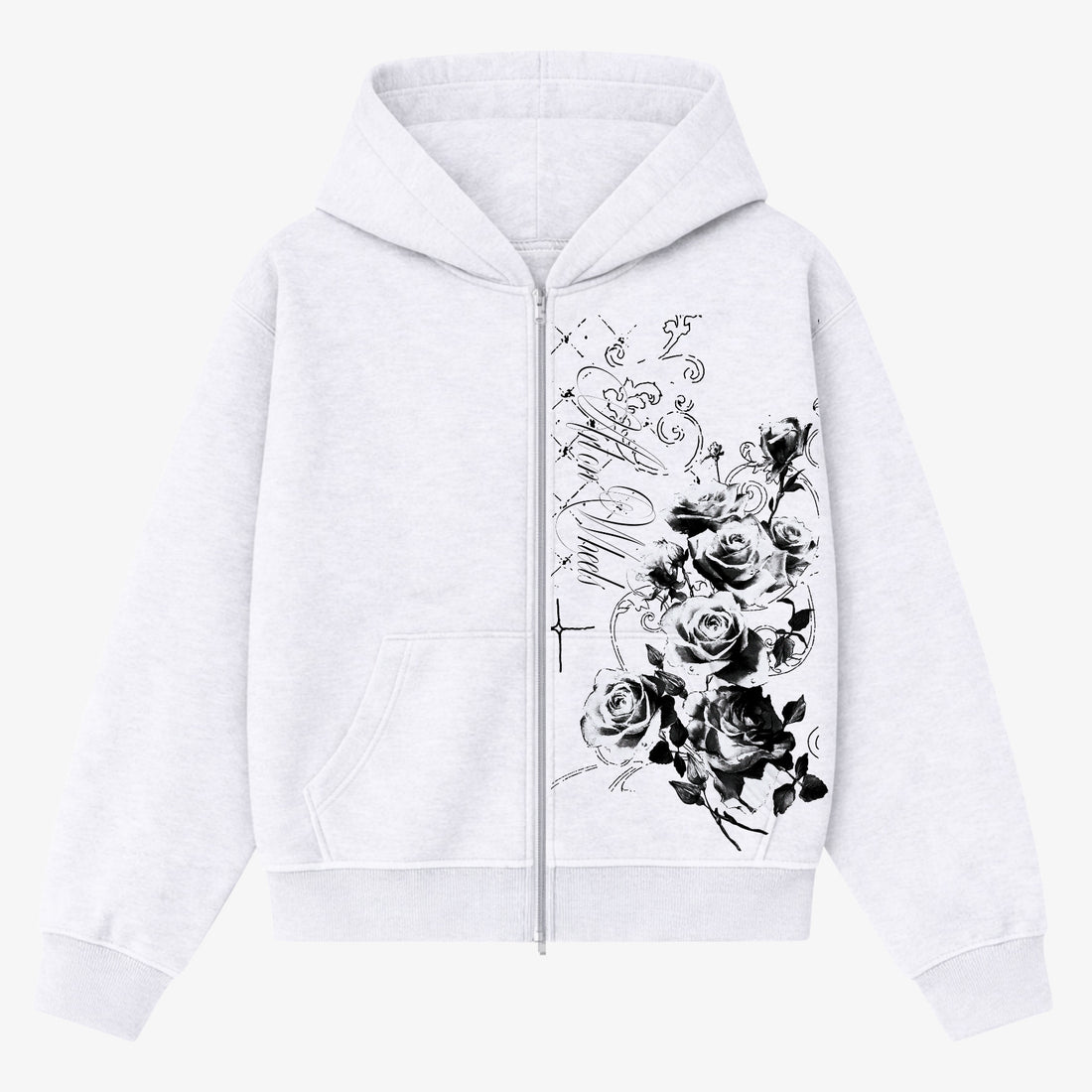 Midnight Roses Zip Hoodie