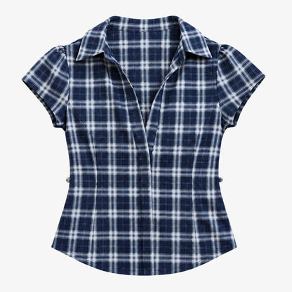 Plaid Short Sleeve Shirt
