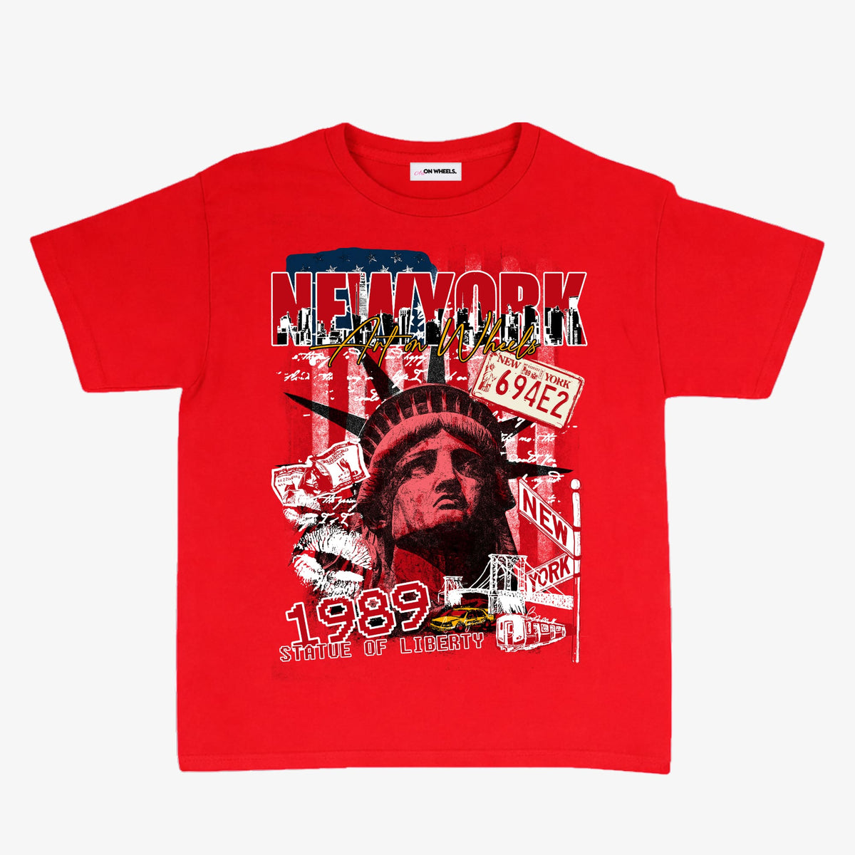 Red NYC Baby Tee
