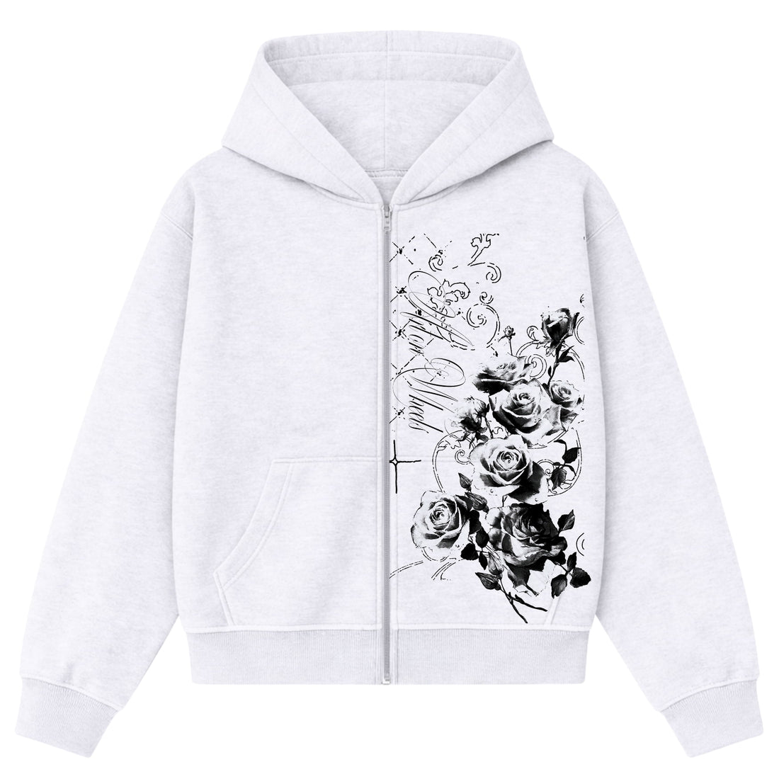 Midnight Roses Zip Hoodie