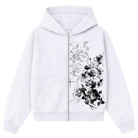 Midnight Roses Zip Hoodie