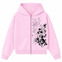 Midnight Roses Zip Hoodie