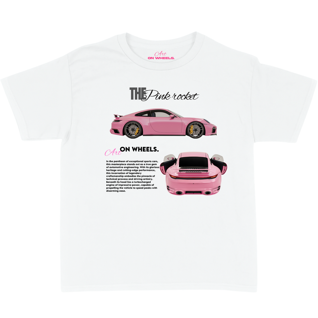 Pink rocket baby tee