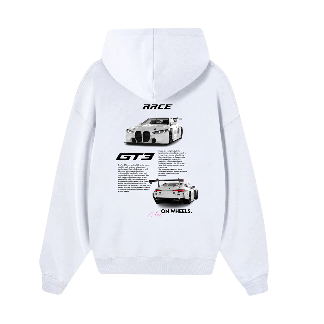 White GT3 race Hoodie