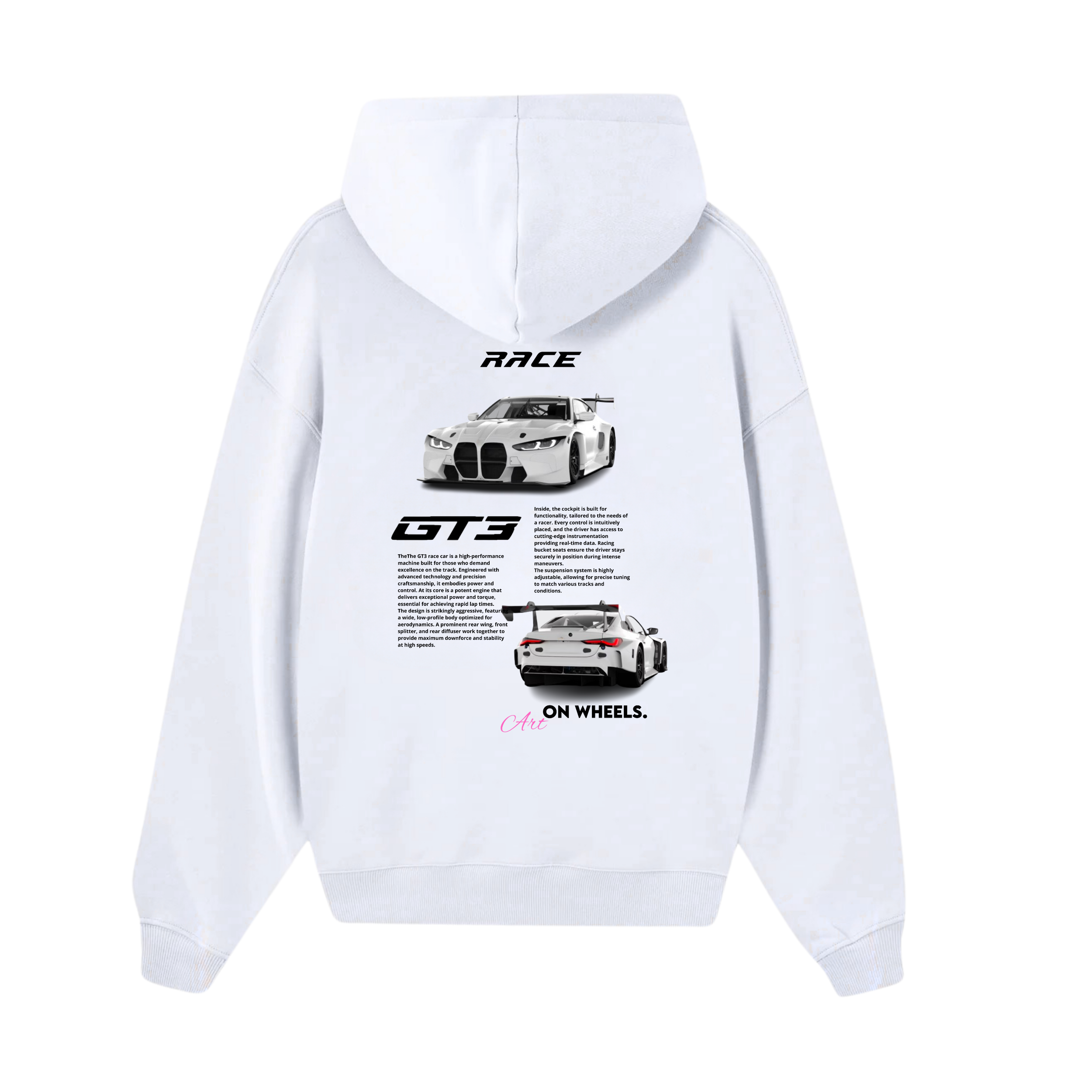 White GT3 race Hoodie