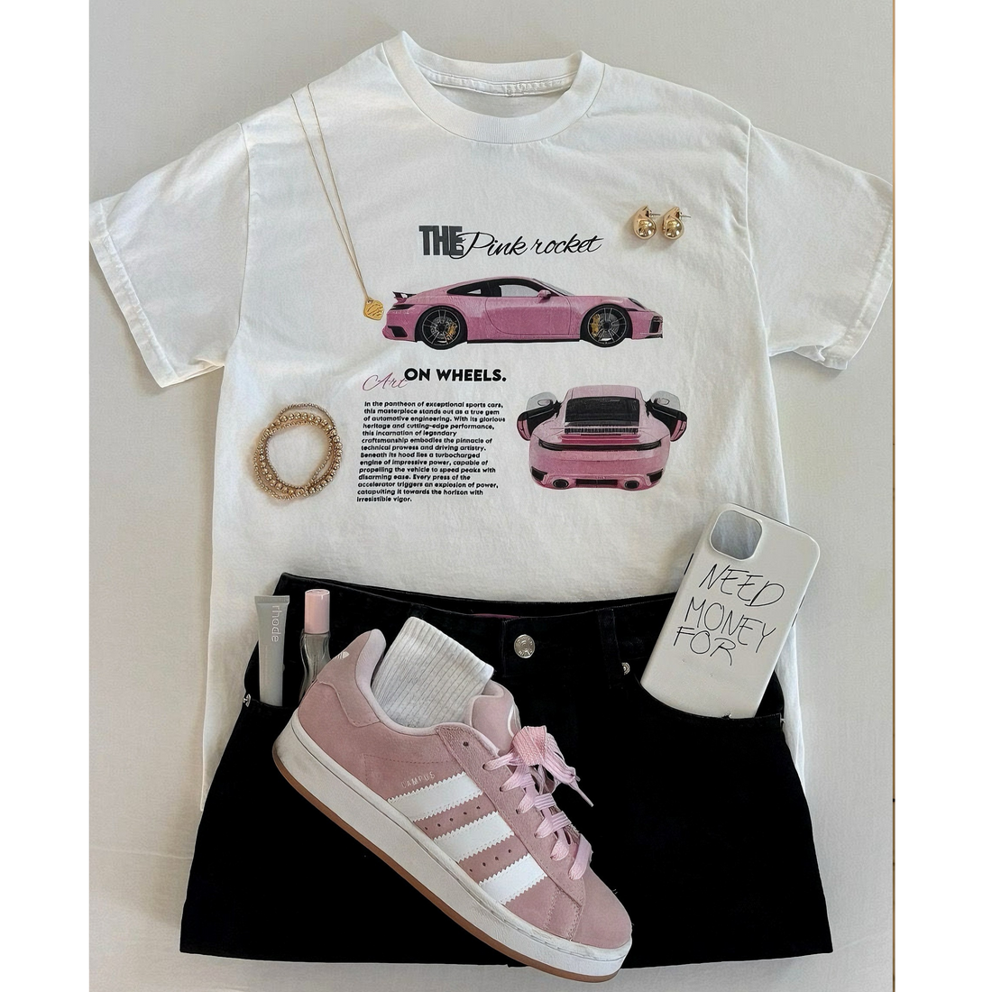 Pink rocket tee